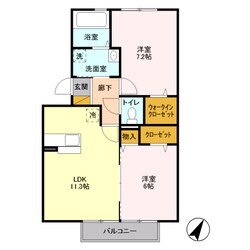 宇都宮駅 バス15分  東高校前バス停下車：停歩2分 2階の物件間取画像